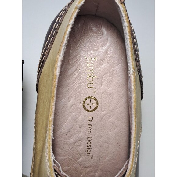 Jambu Dutch Design Lace-Up Leather Heeled Oxford Shoes Womens 8 Brown Platform - Picture 6 of 13
